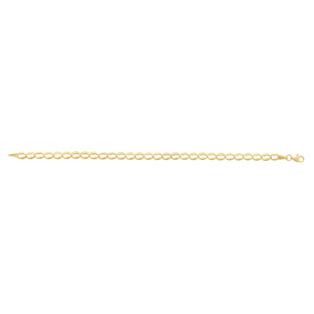 10K Fancy Open Link Bracelet